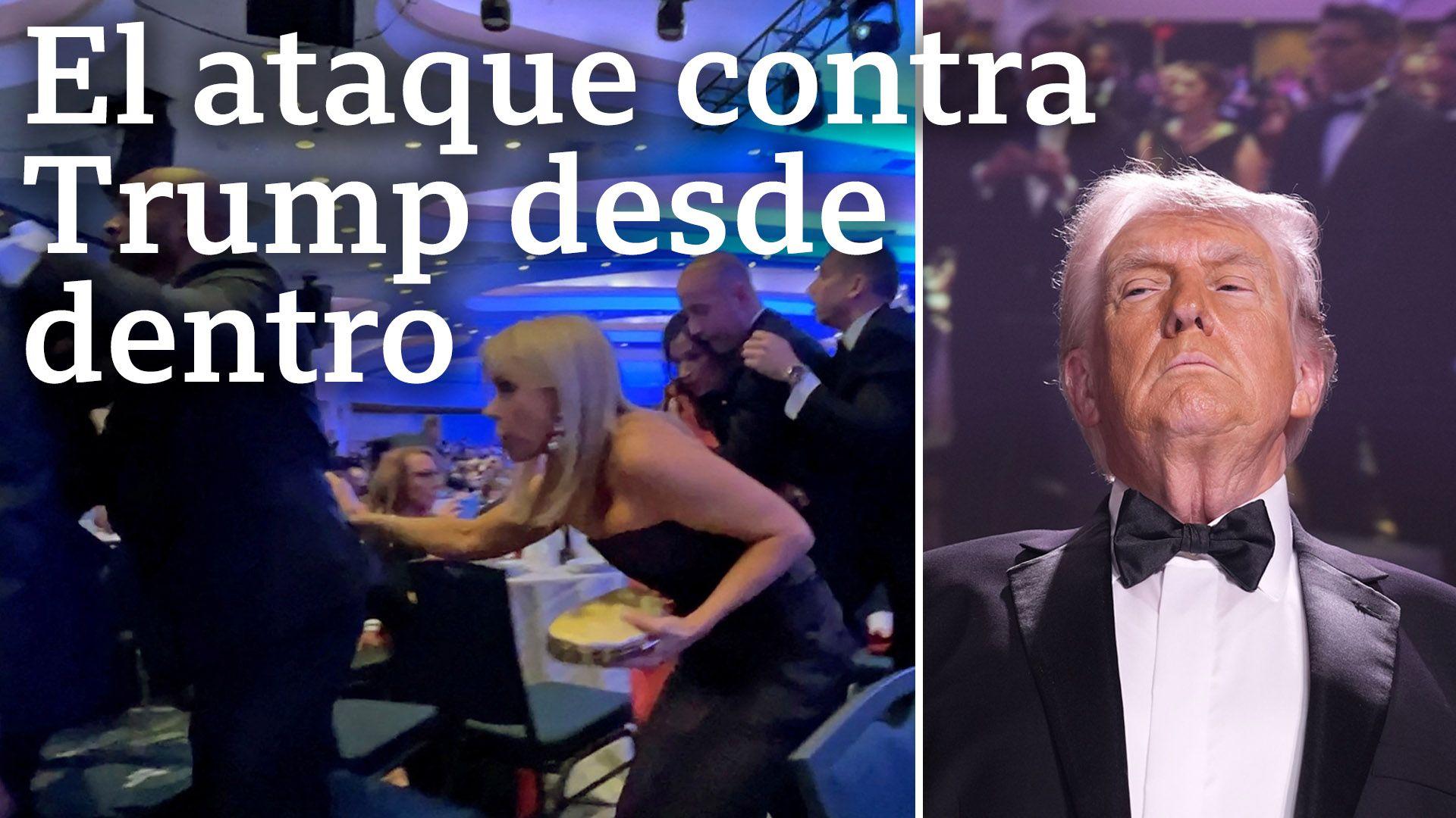 En Video | “¿Son disparos?”: el minuto a minuto del caos en la cena en la que se atentó contra Trump
