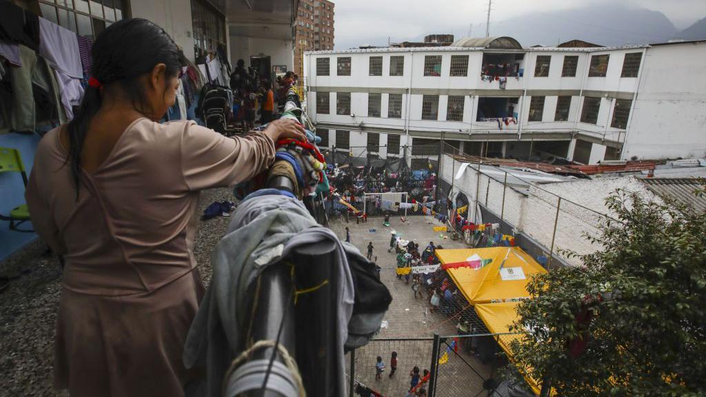Albergue con emberas en Bogot&aacute; en una fotograf&iacute;a tomada en 2022. 