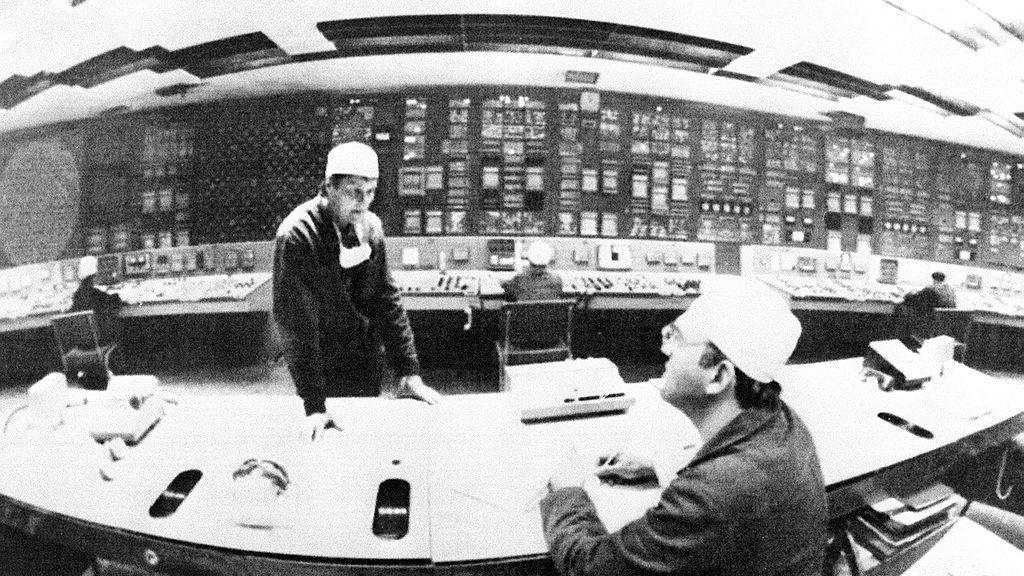 Centro de control en Chern&oacute;bil. 