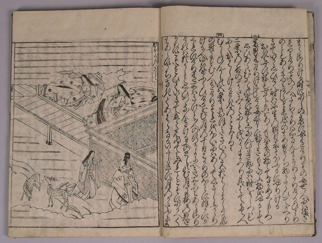 P&aacute;gina con dibujo y otra con escritura.