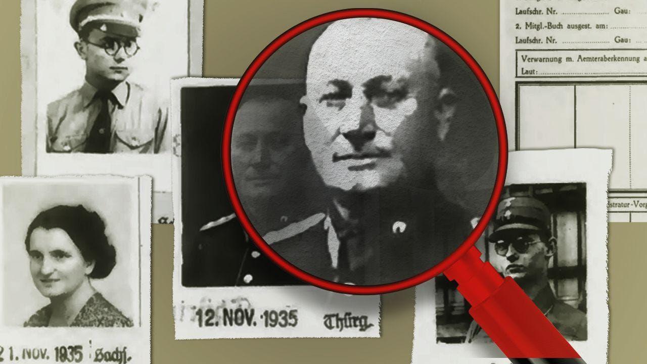 Una foto compuesta de una colecci&oacute;n de tarjetas de membres&iacute;a nazis tomada de la base de datos de Die Zeit