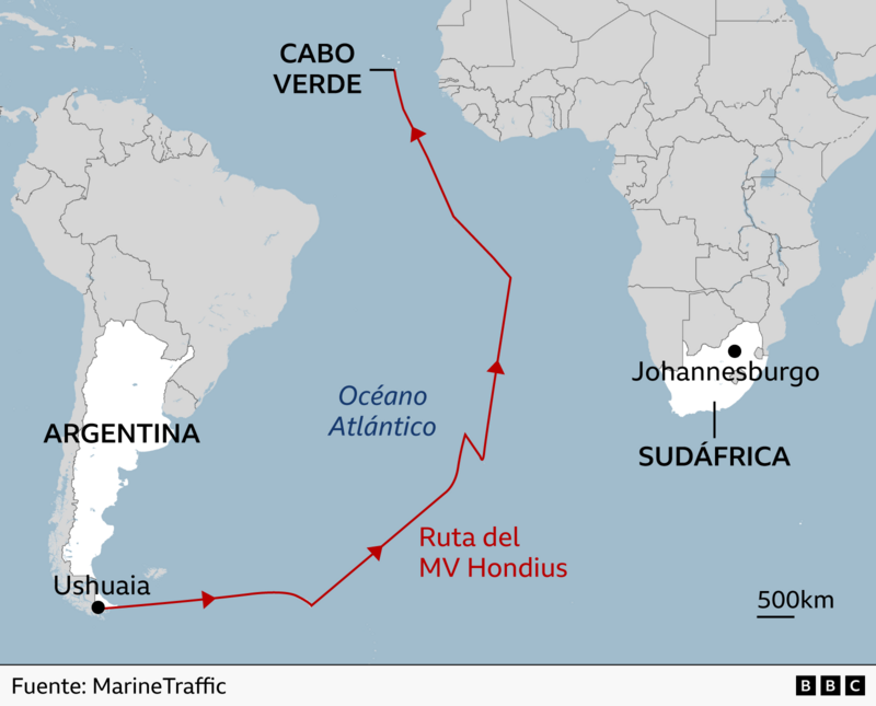 Mapa de recorrido del crucero