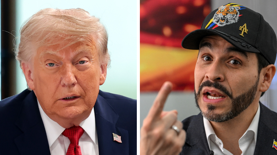 Composici&oacute;n de dos retratos recientes de Donald Trump y Abelardo de la Espriella. 