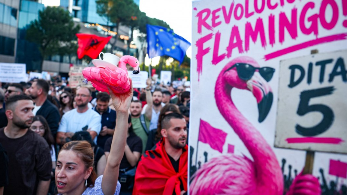 Protesta en Albania