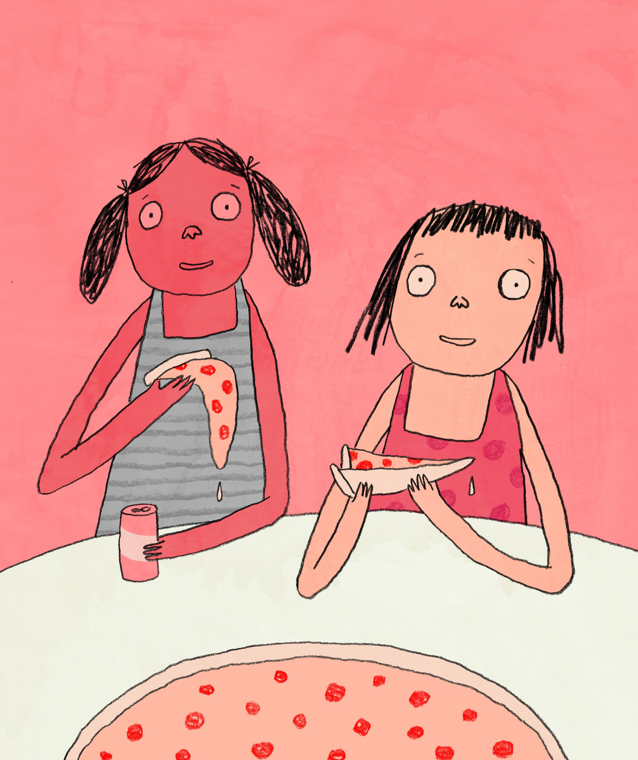 Cómo comer pizza con un modelo