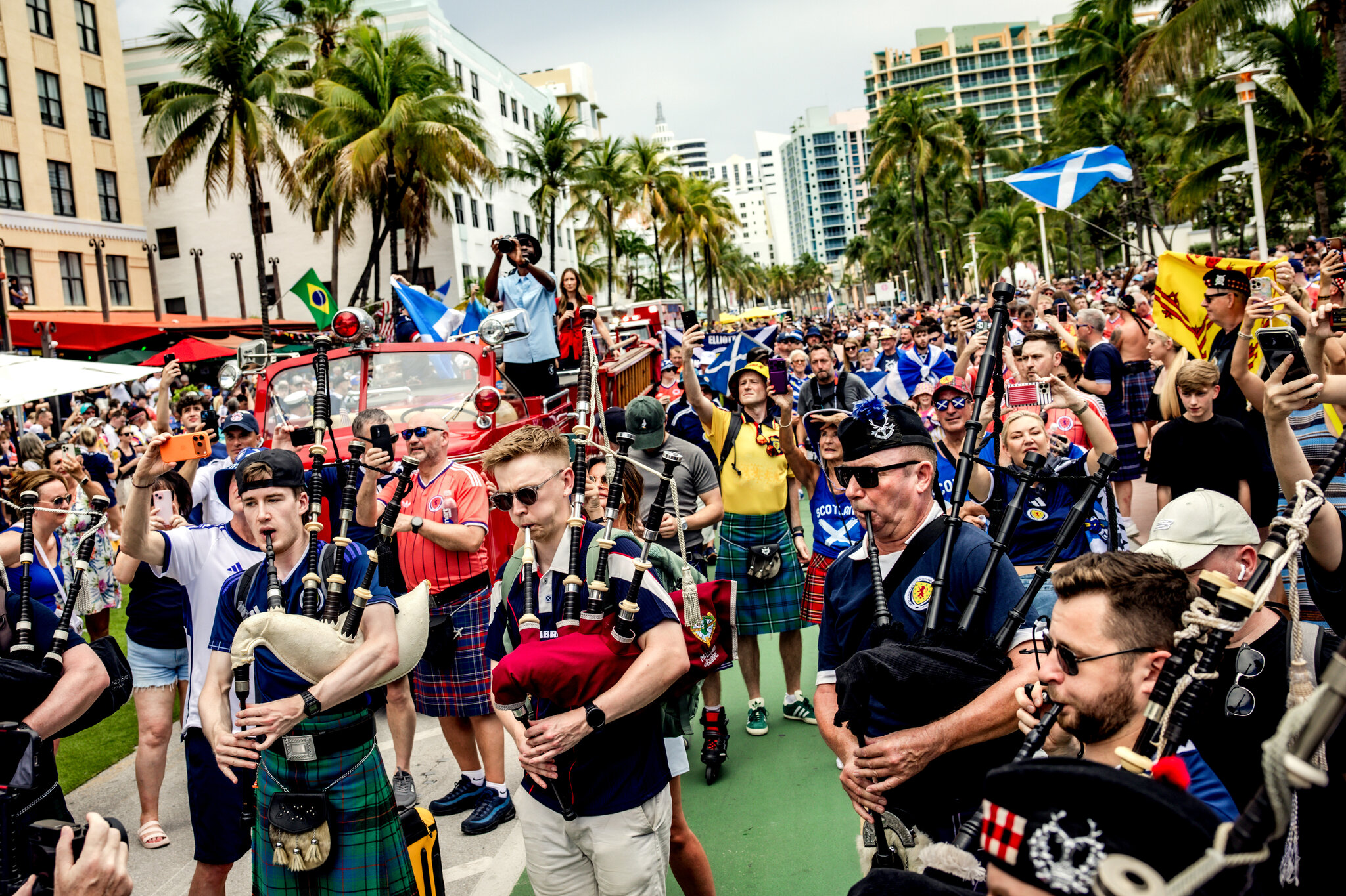 Brasil y Escocia se han apoderado de Miami. ¿Es la mejor fiesta del Mundial?