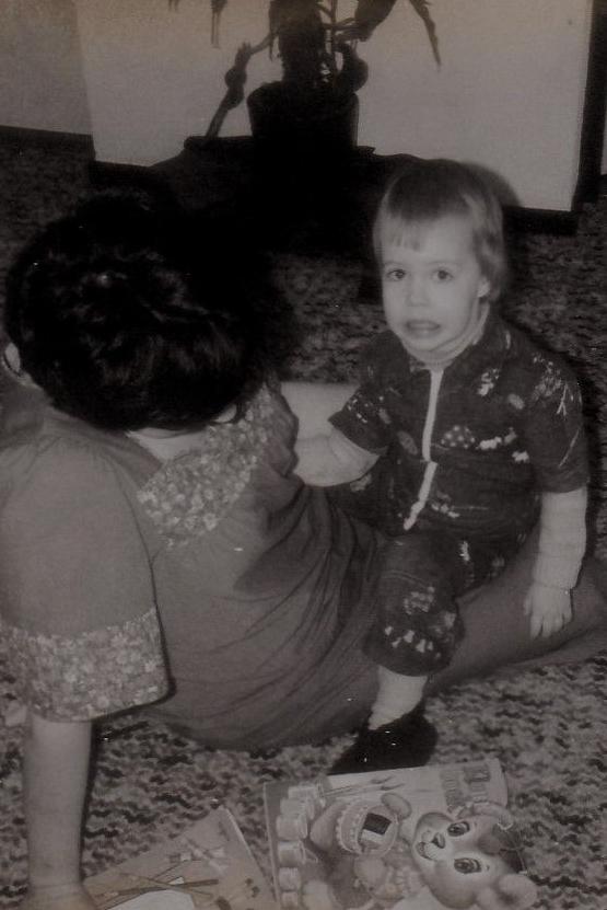 Nina Blom y su madre