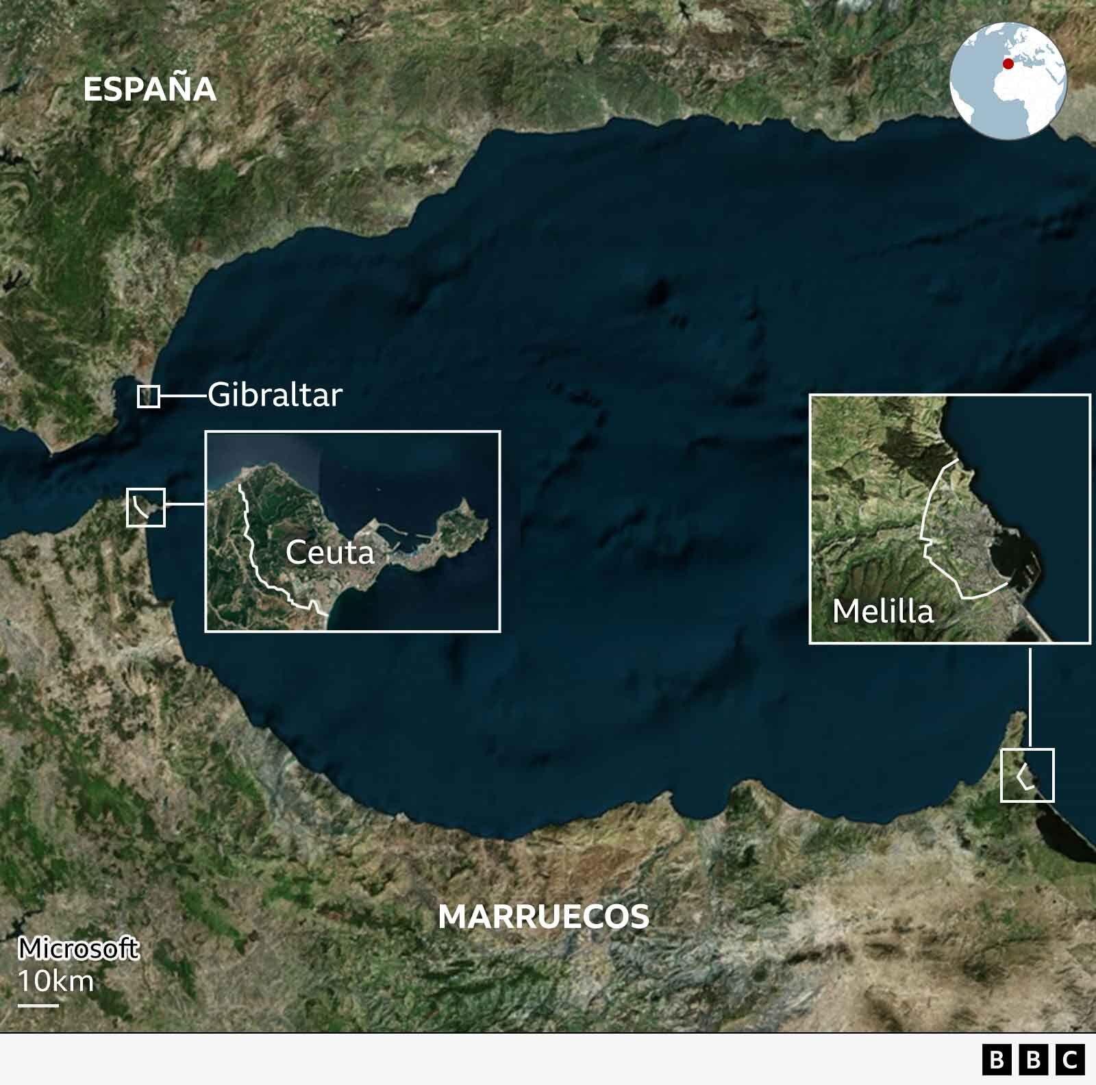 En gráficos: cómo son los 8 km de frontera entre España y Marruecos en Ceuta, foco de tensión migratoria de la Unión Europea