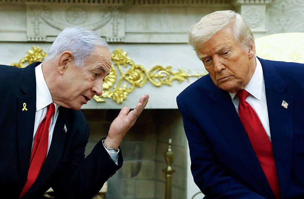 Netanyahu en la Casa Blanca con Trump.
