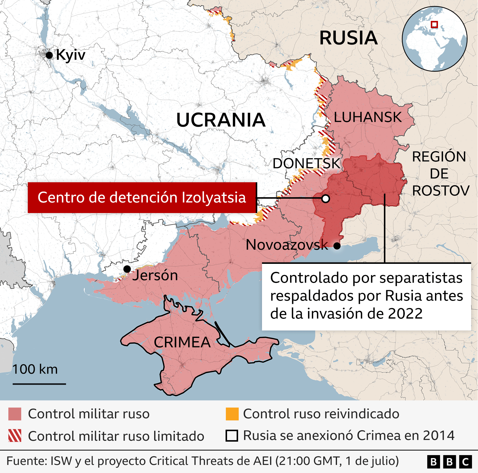 Lo que una investigación de la BBC revela sobre la red de “cárceles de tortura” de Rusia en Ucrania