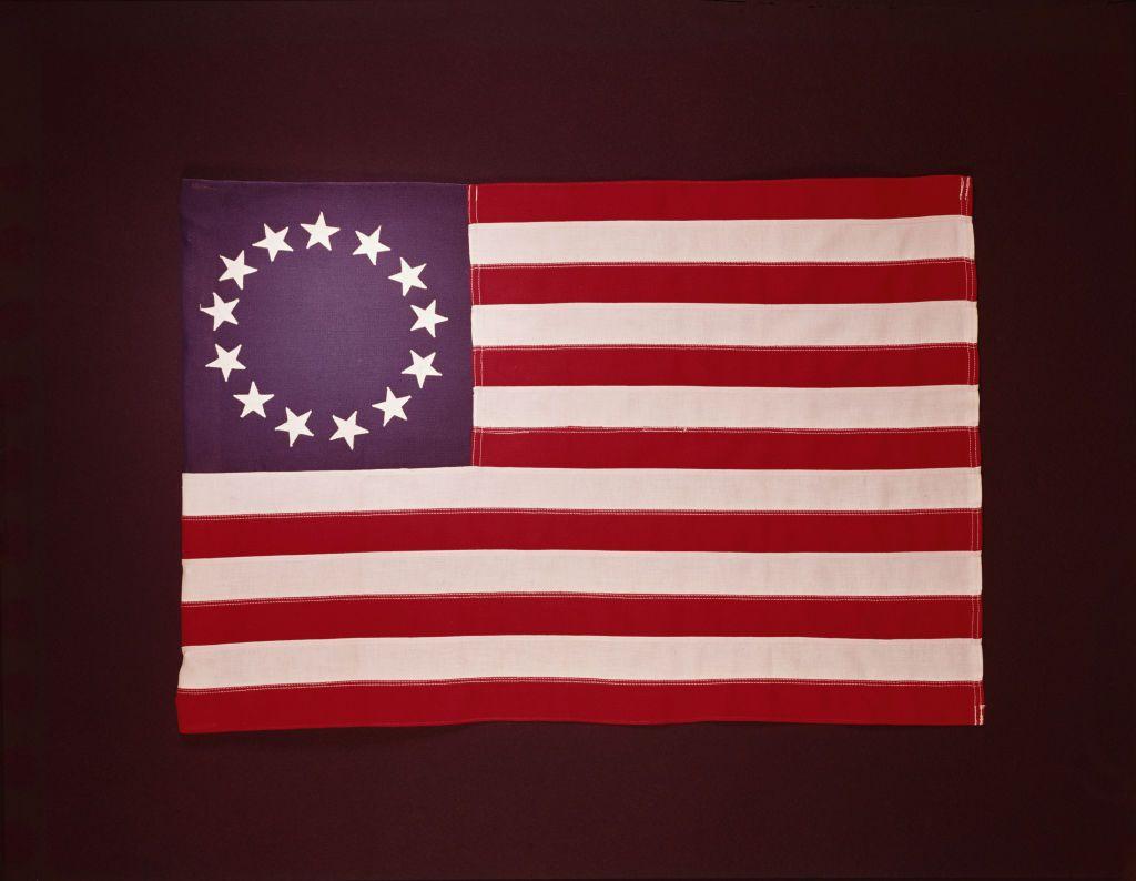 Una bandera estadounidense de la &eacute;poca.