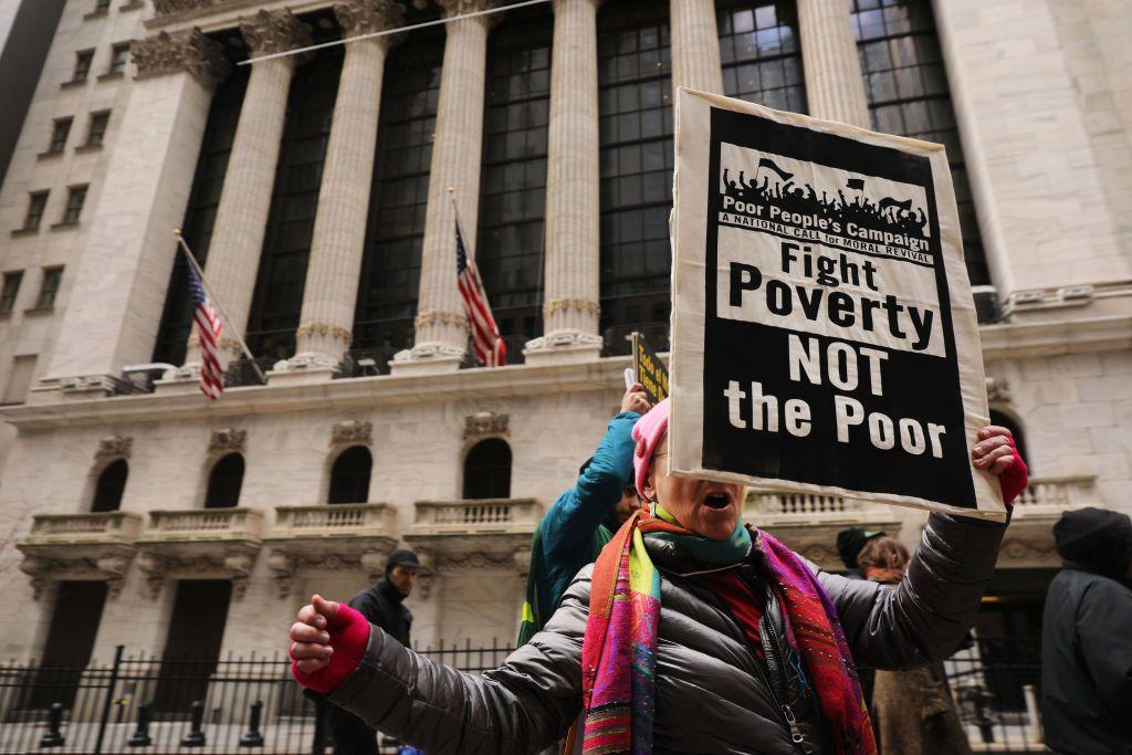 Protesta contra la pobreza en NY