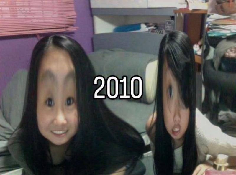 Renee y April en una foto juntas cuando eran niñas