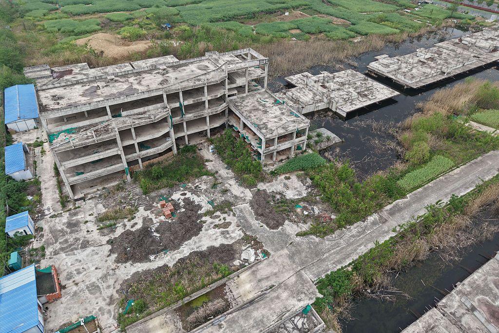Proyecto abandonado de Evergrande en la ciudad de Fuyang provincia de Anhui.