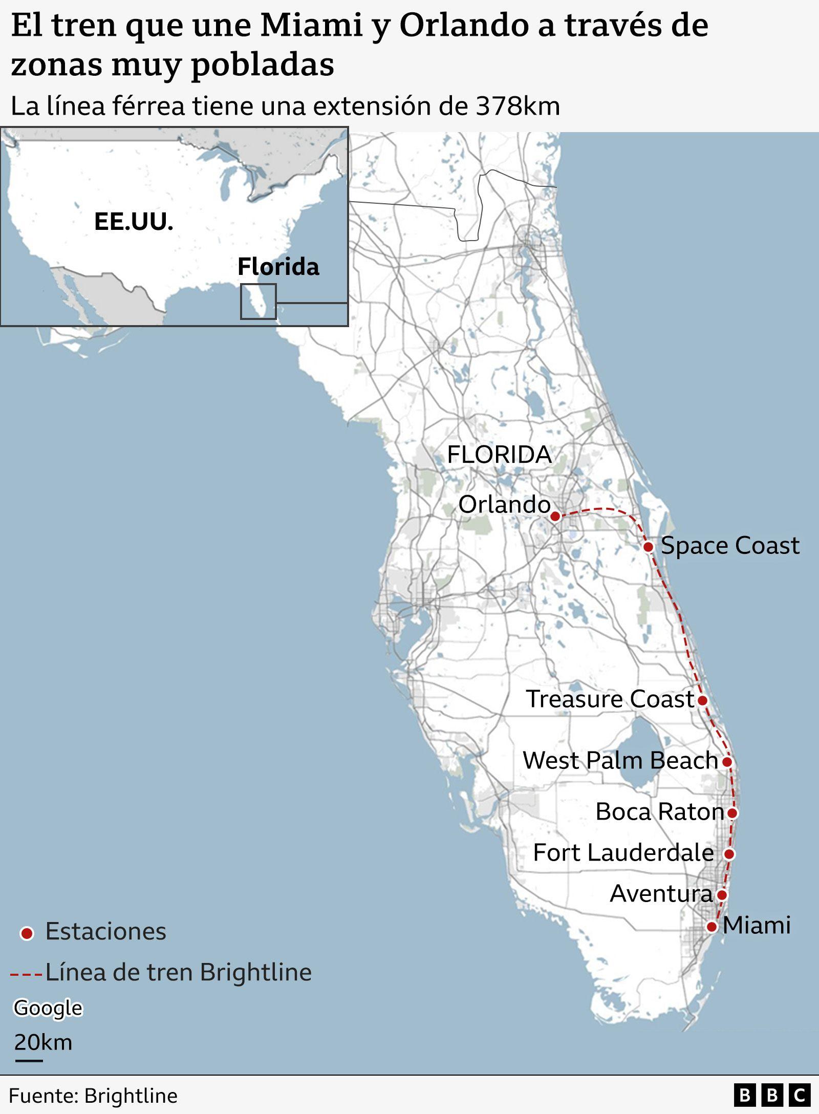 “La más mortal de las principales líneas ferroviarias de EE.UU.”: por qué más de 200 personas han muerto en las vías del tren Brightline que conecta Miami y Orlando