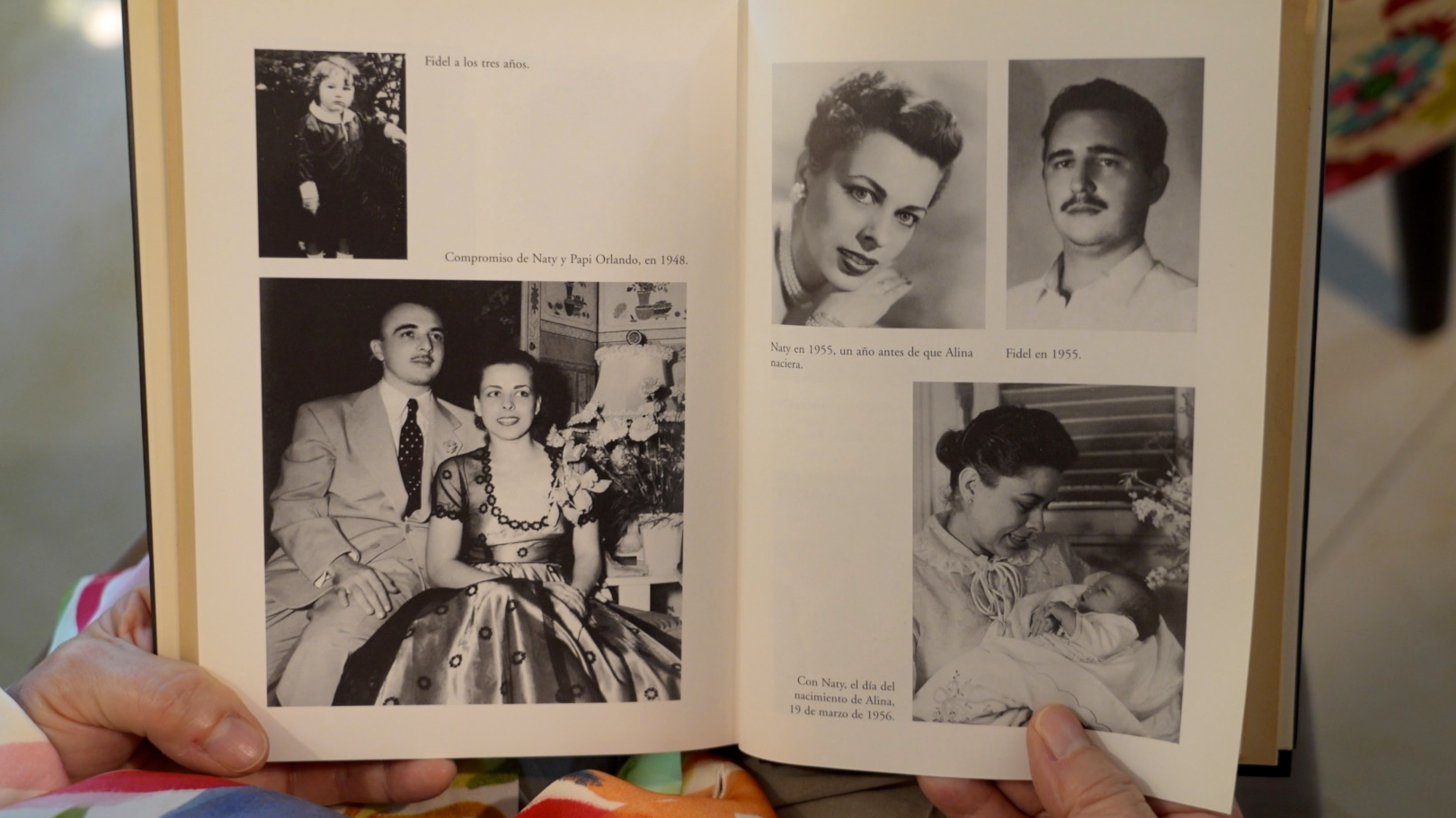 fotos antiguas impresas en su libro "Alina: Memorias de la hija rebelde de Fidel Castro"
