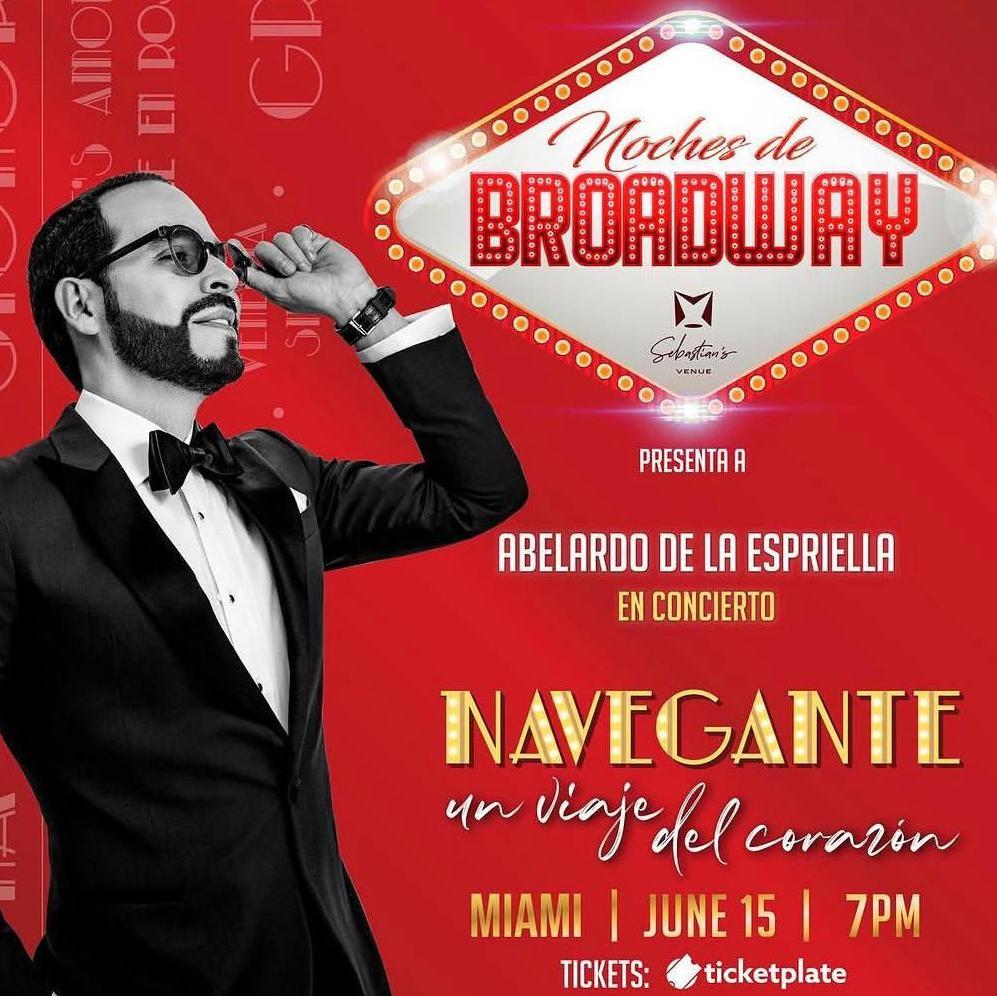 Publicidad del concierto que ofreció De la Espriella en Doral en 2023.