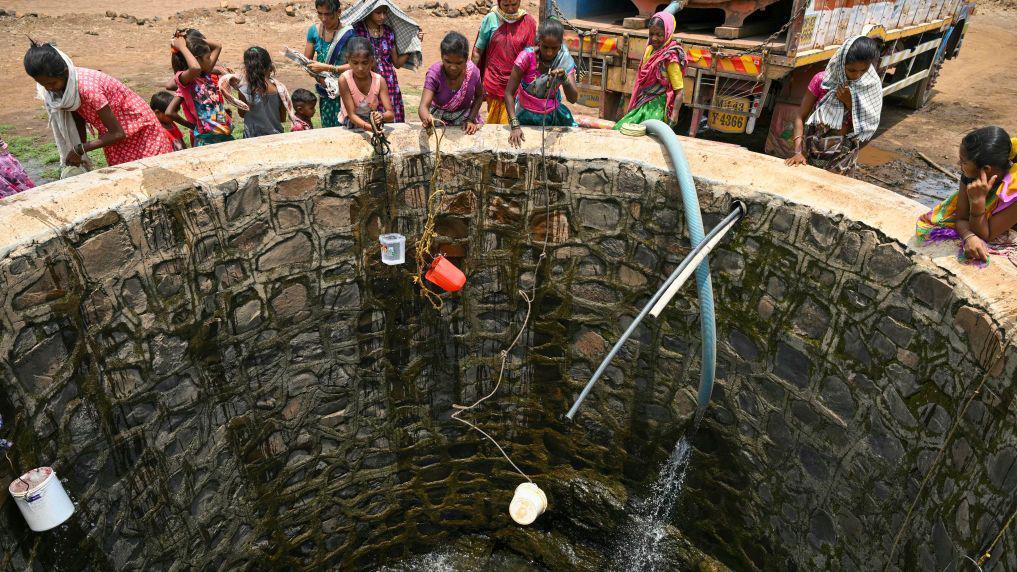 Pozo de agua en India.