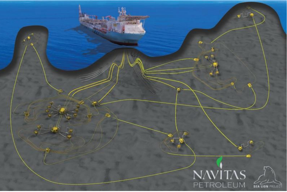 Una representación de las fases 1 y 2 del proyecto Sea Lion. 