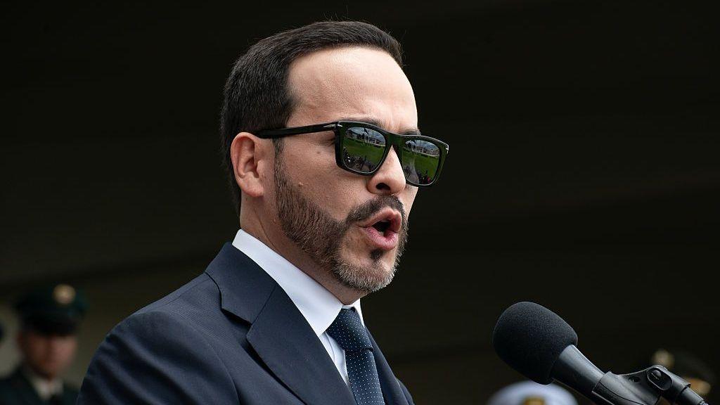 Abelardo de la Espriella durante un evento militar en agosto de 2026 en Bogotá, Colombia.