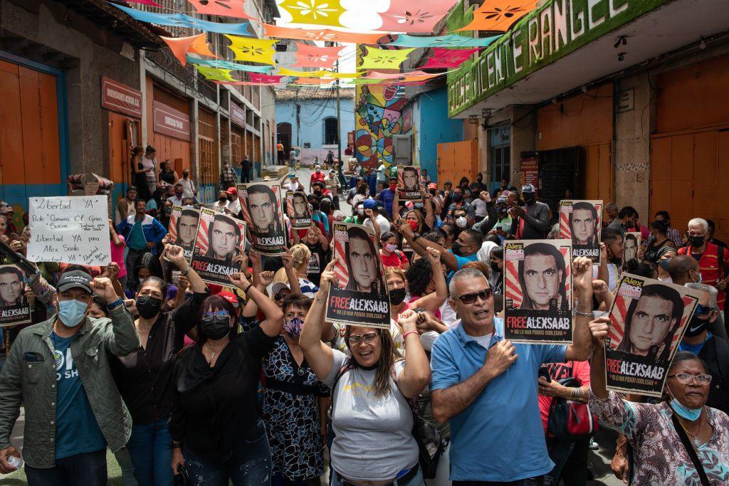 Manifestación a favor de la liberación de Alex Saab.