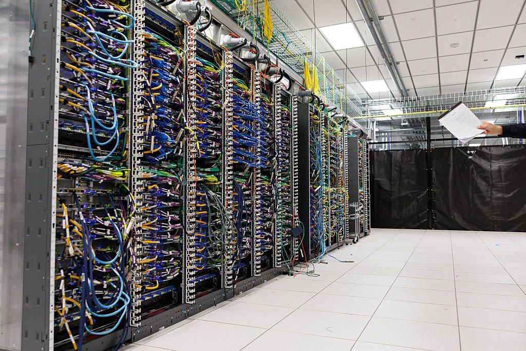 Un centro de datos para el procesamiento de IA.
