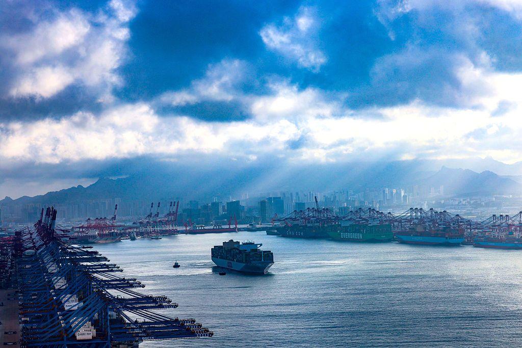 Un gran puerto en China