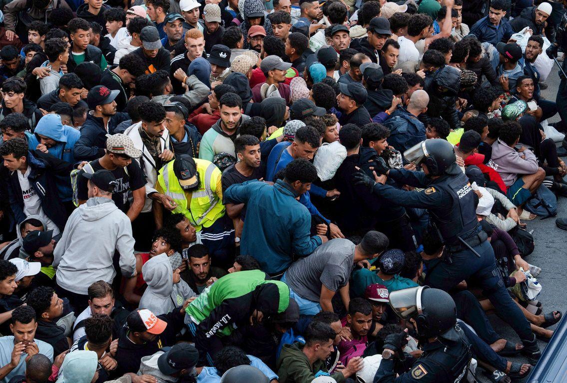 Migrantes en Ceuta