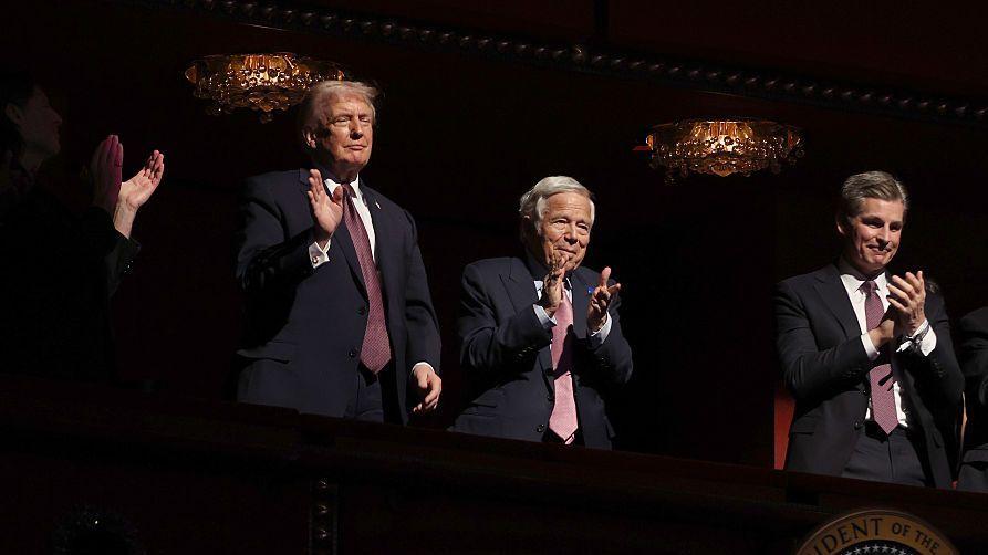 Kraft con Trump en el estreno de la película "Melania"