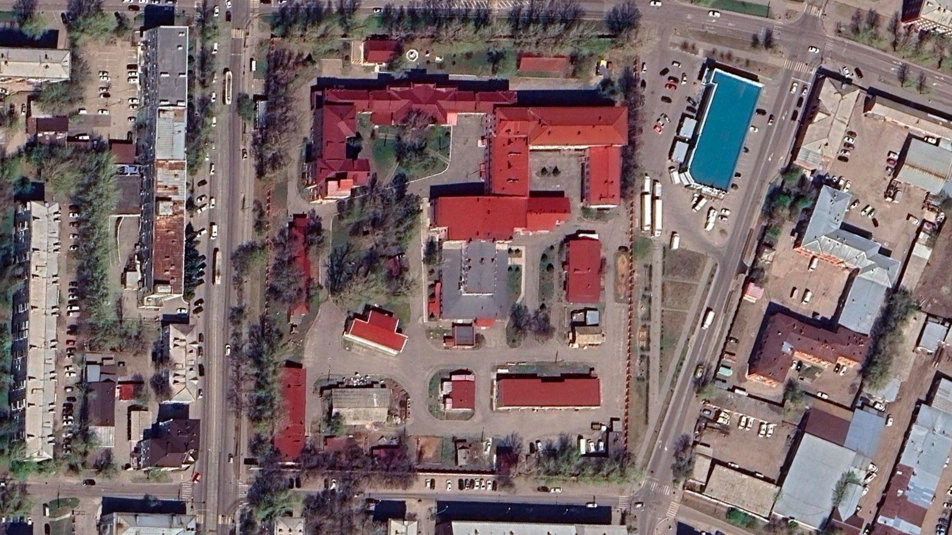Una imagen satelital muestra el Instituto Antipeste de Siberia y el Lejano Oriente en Irkutsk, Rusia, el 8 de mayo de 2025.