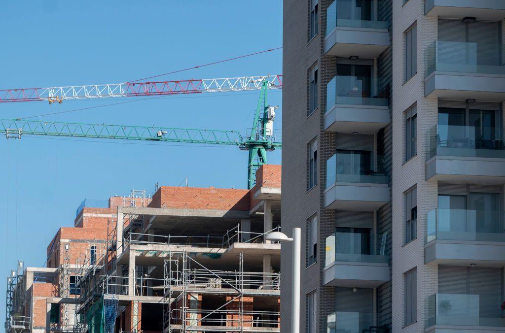 Edificios en construcción en Madrid.