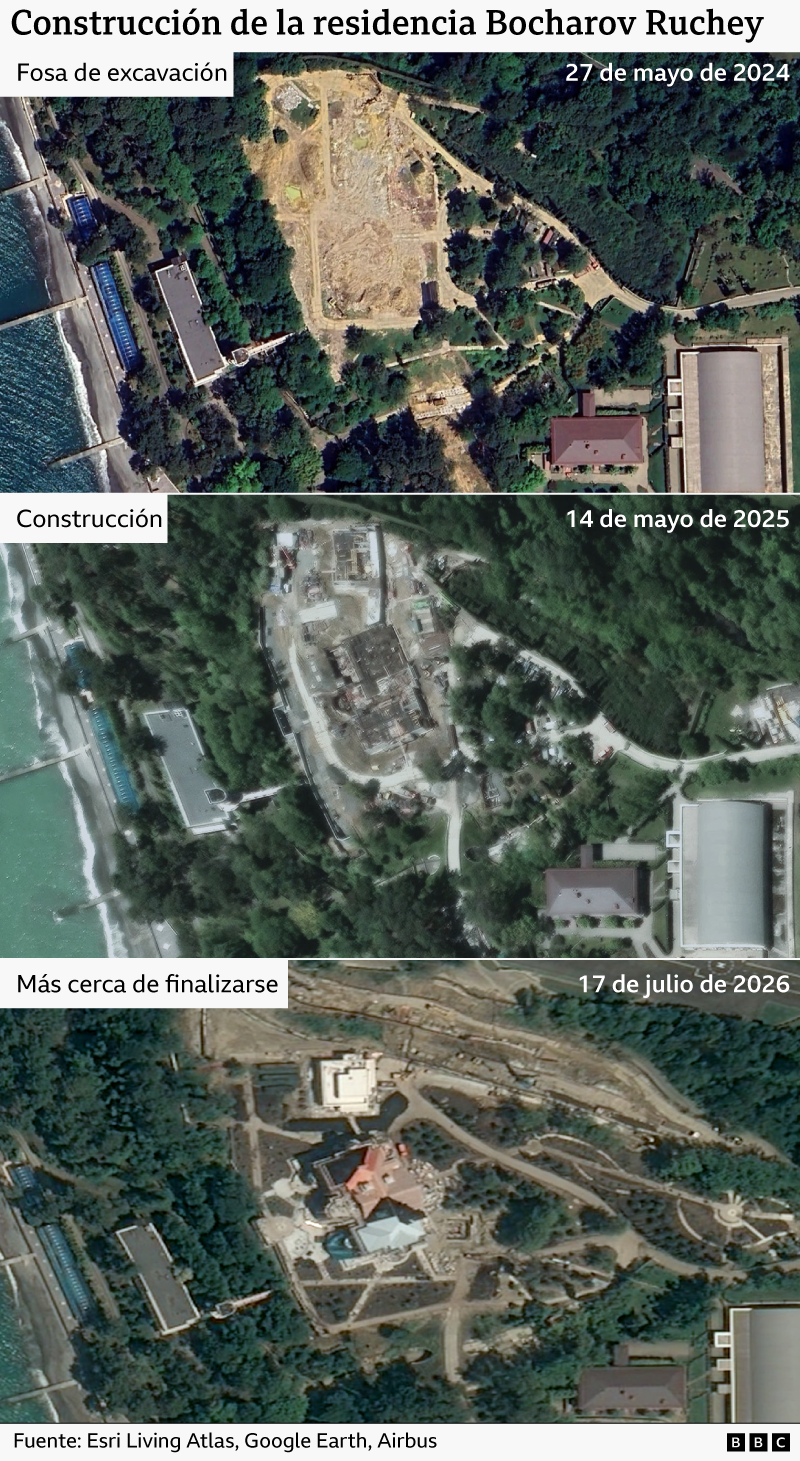 La investigación de la BBC que reveló cómo Putin está ampliando su residencia en el mar Negro que apenas visita
