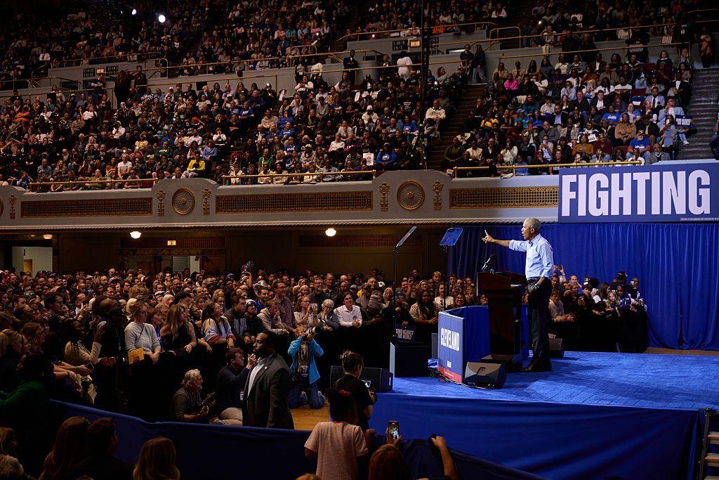 Obama habla ante un auditorio lleno en Cleveland,