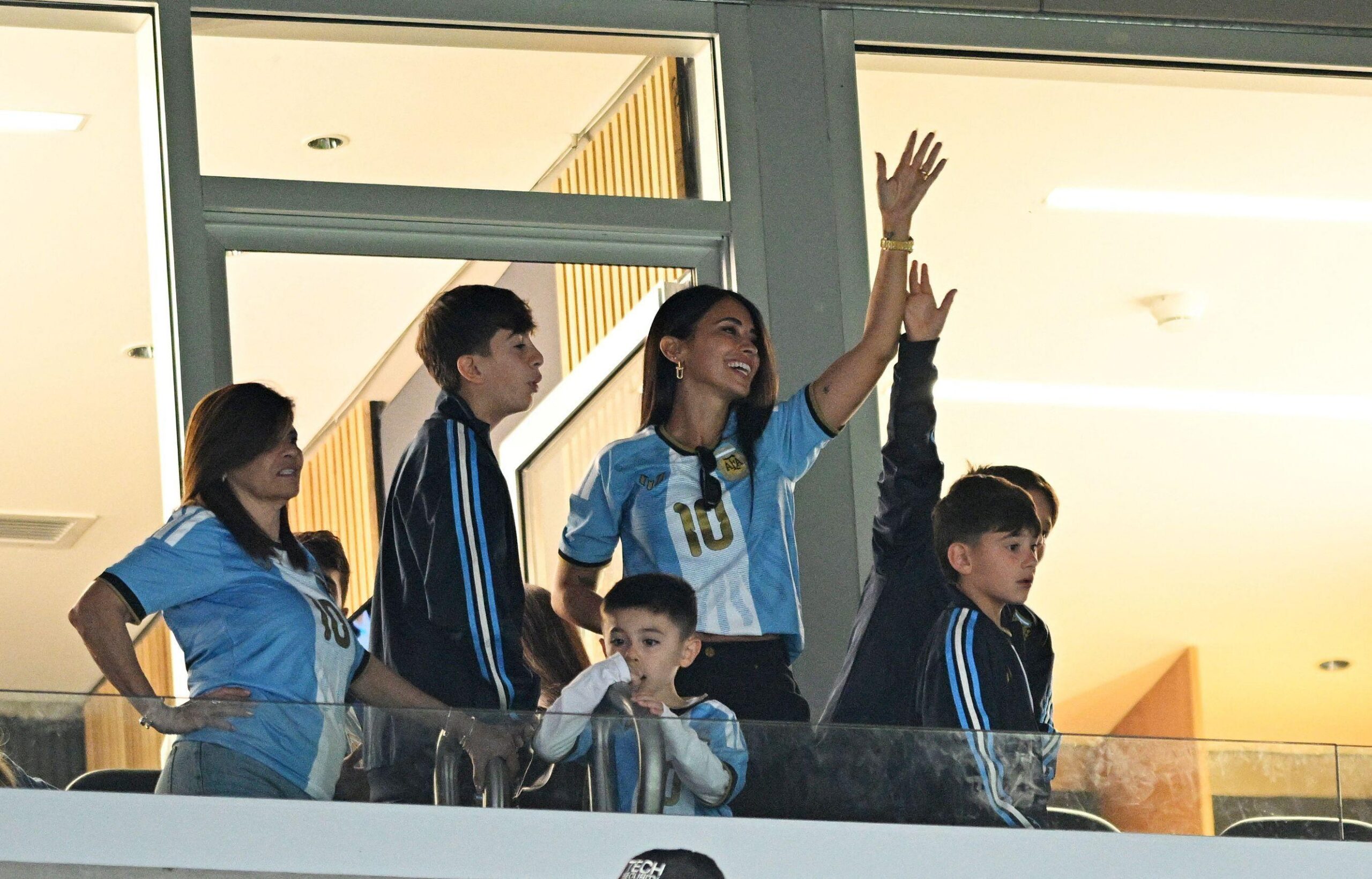 La familia de Messi en las gradas