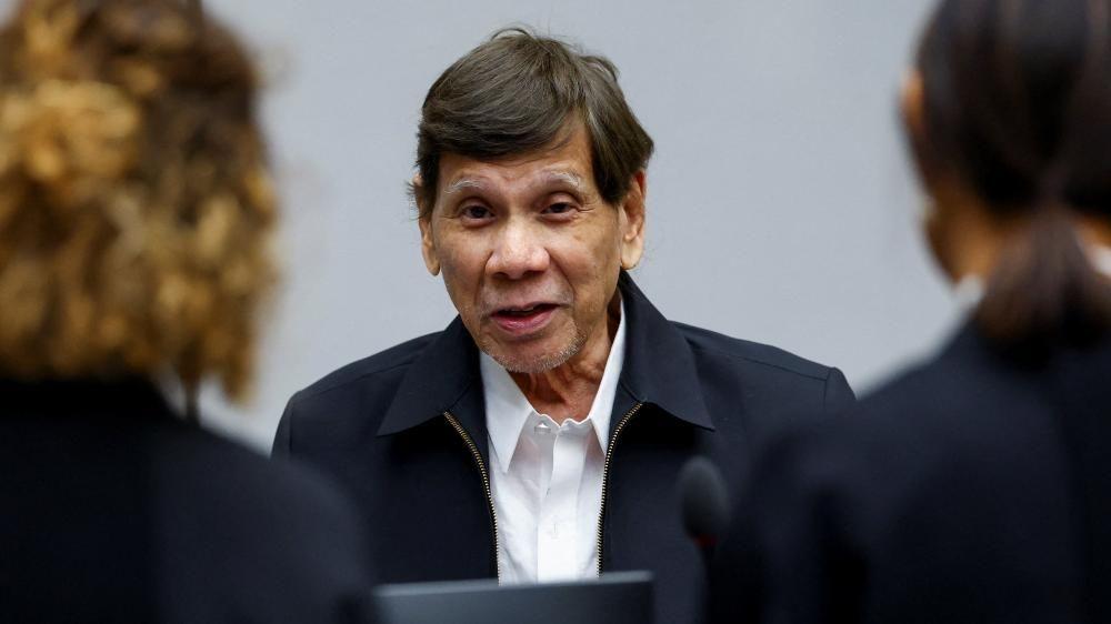 Rodrigo Duterte, expresidente de Filipinas, fotografiado en la CPI.