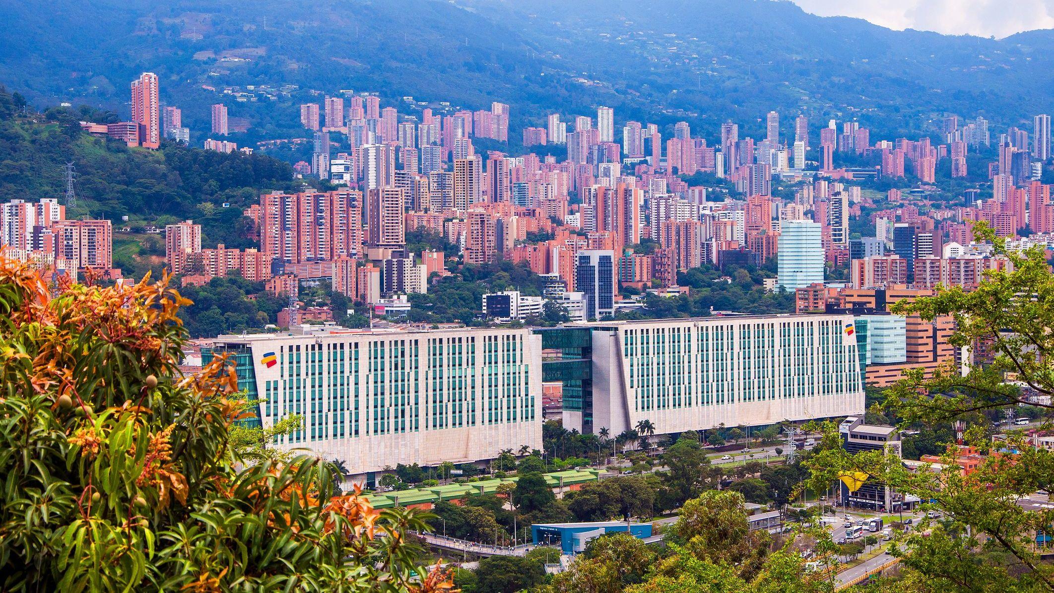 Vista panorámica de Medellín.