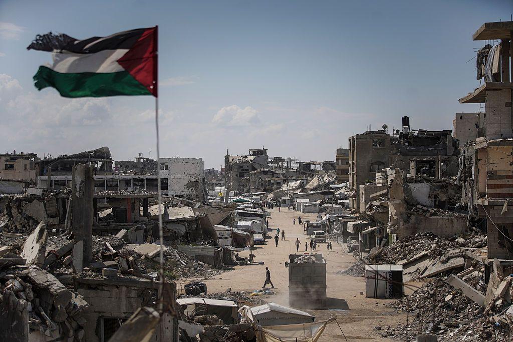 Imágenes de edificios destruidos en Gaza.